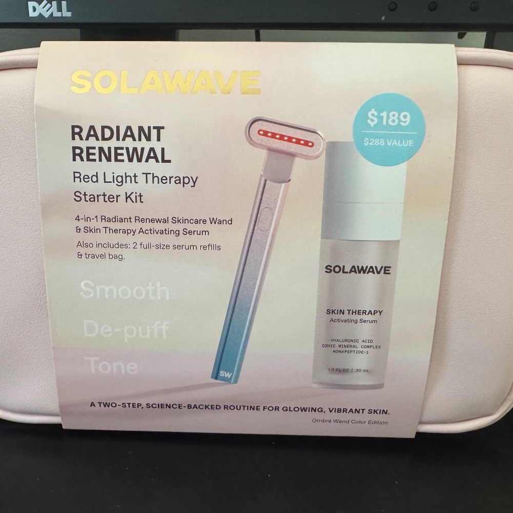 NEW Solawave 4-in-1 Red Light Therapy Want & Activating Serum
